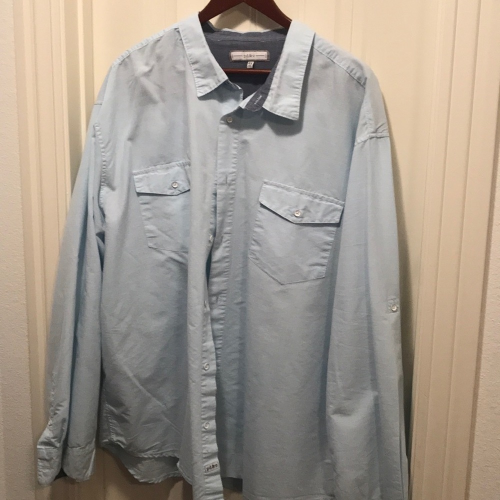 Light blue button down